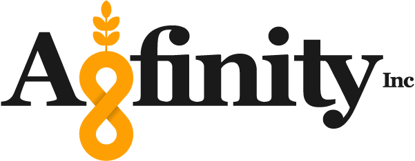 Agfinity Inc. Black and orange logo